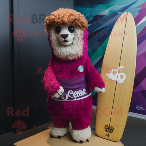 Magenta Alpaca mascotte...