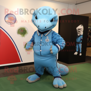 Sky Blue Pangolin mascotte...