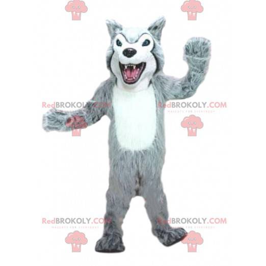 Wolf mascotte, wolf hondenkostuum, hondenkostuum -