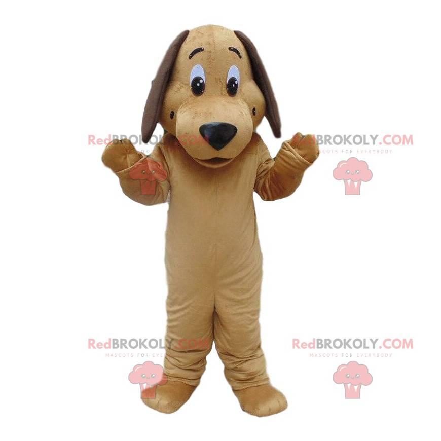 Beżowy pies maskotka, kostium pieska, kostium psa -