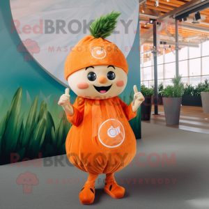 Orange lök maskot kostym...