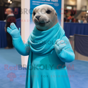 Cyan Sea Lion mascotte...