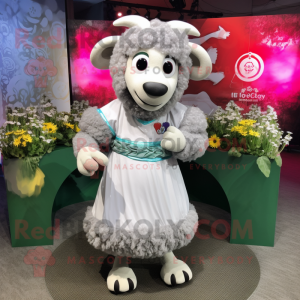 Silver Ram maskot kostym...