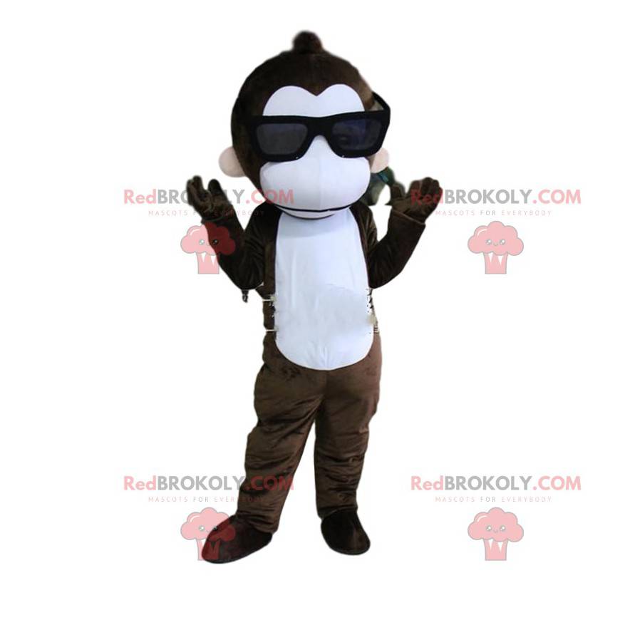 Affenmaskottchen mit Sonnenbrille, Sommerkostüm - Redbrokoly.com