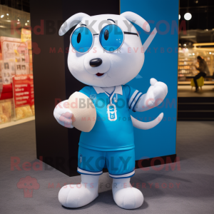 Sky Blue Hermelin maskot...