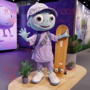 Lavendel skateboard maskot...