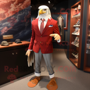 Red Bald Eagle maskot...