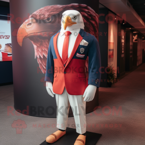 Red Bald Eagle mascotte...