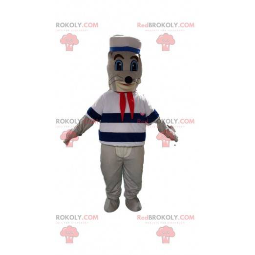 Mascotte d'otarie, costume de lion de mer, mascotte matelot -