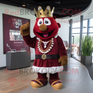 Maroon King maskot kostym...