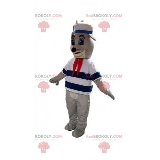 Mascotte d'otarie, costume de lion de mer, mascotte matelot -