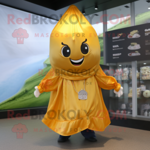 Gold Onion mascotte kostuum...