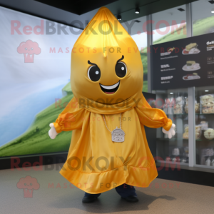 Gold Onion maskot kostume...