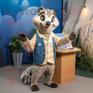 Tan Badger mascotte kostuum...