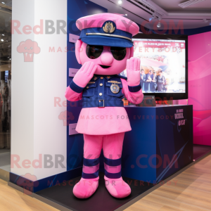 Pink Navy Soldier maskot...