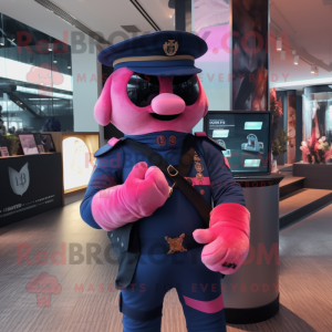 Pink Navy Soldier mascotte...
