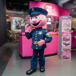 Pink Navy Soldier maskot...