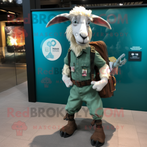 Teal Boer Goat maskot...