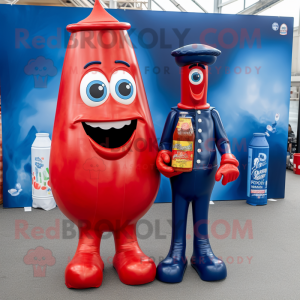 Navy fles ketchup mascotte...