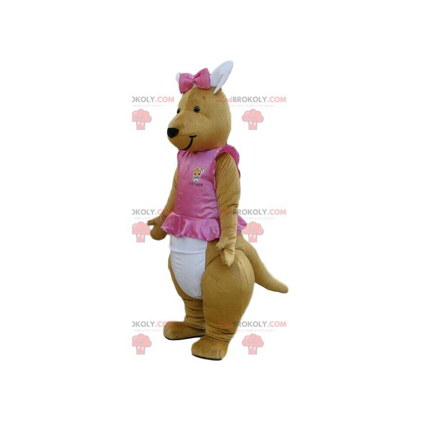 Kangaroo mascot in tutu, kangaroo costume