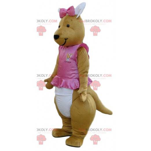 Kangoeroe-mascotte in tutu, kangoeroe-kostuum, Australië -