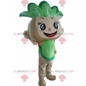 Mascotte cavolo, costume bambino, costume vegetale -