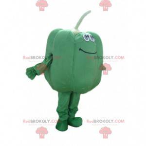 Mascota de pimiento verde, disfraz de pimiento verde, pimiento