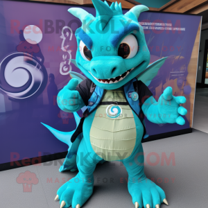 Turquoise Dragon mascotte...