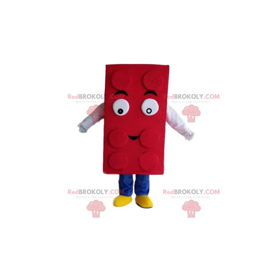 Mascotte de Lego rouge, costume de jeu de construction -