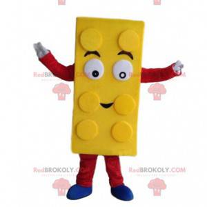 Gul Lego-maskot, byggnadsleksakdräkt - Redbrokoly.com