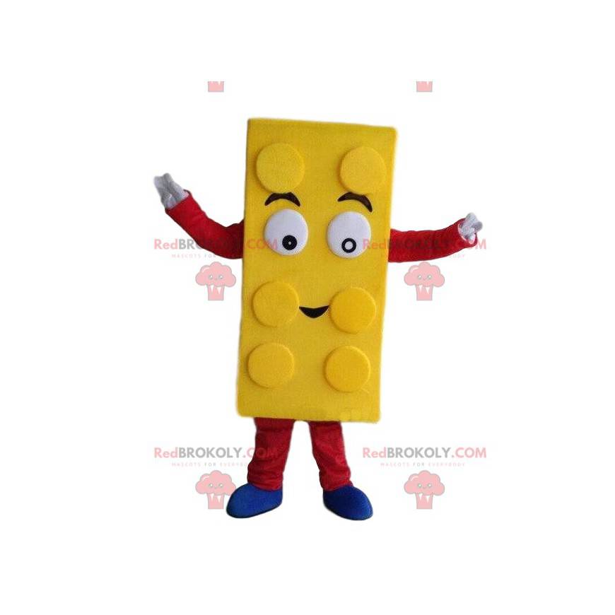 Mascota de Lego amarillo, disfraz de juguete de construcción -