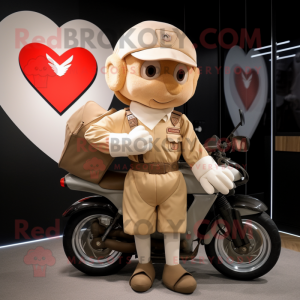 Beige Cupid maskot drakt...