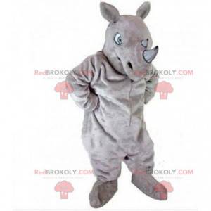 Grå næsehorn maskot, næsehorn kostume, savanne - Redbrokoly.com