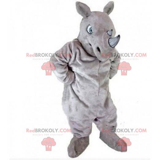 Gray rhino mascot, rhinoceros costume, savannah - Redbrokoly.com