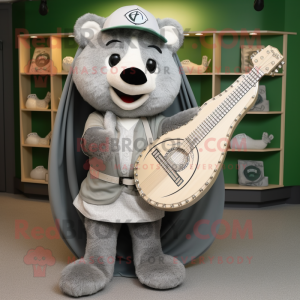Grå Celtic Harpe maskot...