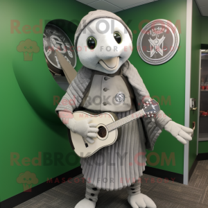 Grå Celtic Harpe maskot...