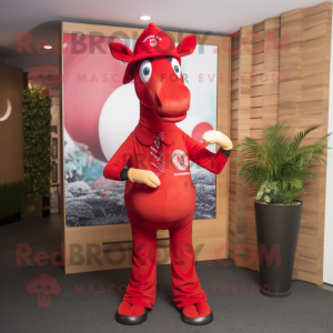 Rød Horseshoe maskot...