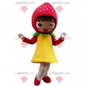 Strawberry maskot, jente kostyme, Strawberry Charlotte -