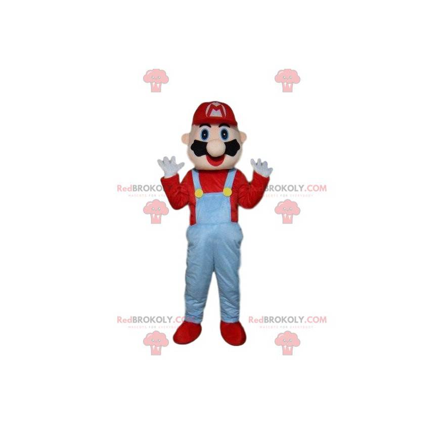 Maskot Mario, slavný instalatér videoher, kostým Mario -