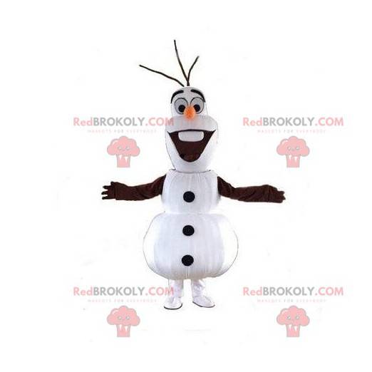 Mascotte di Olaf, famoso pupazzo di neve dei cartoni animati -