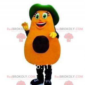 Mascotte di avocado, costume da avocado, travestimento vegetale