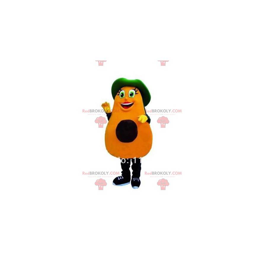 Mascotte di avocado, costume da avocado, travestimento vegetale