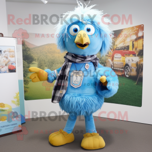 Sky Blue Scarecrow mascotte...