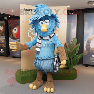 Sky Blue Scarecrow mascotte...