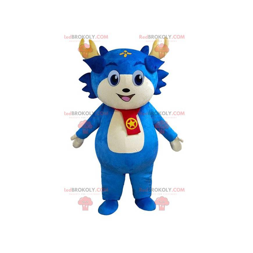 Maskot modrá postava, kostým modré stvoření - Redbrokoly.com Maskot modrá postava, kostým modré stvoření - Redbrokoly.com