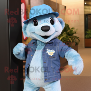 Sky Blue Mongoose mascotte...