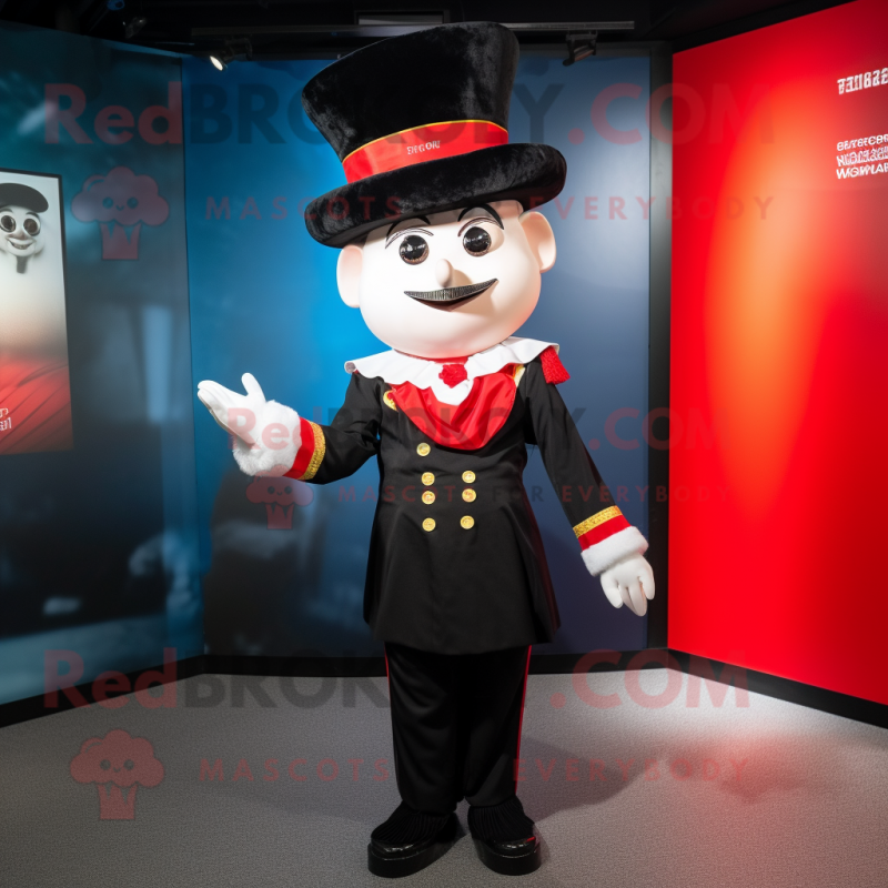 nan Ring Master mascot costume character dressed with a T-Shirt and Hair clips nan Ring Master mascot costume character dressed with a T-Shirt and Hair clips