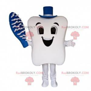 Kæmpe tand maskot, tandbørste, tandlæge maskot - Redbrokoly.com
