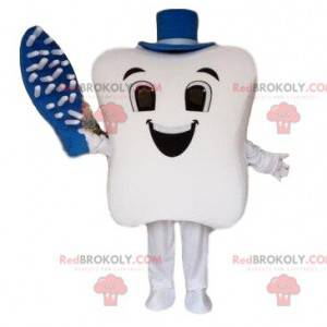 Giant tooth maskot, tannbørste, tannlege maskot - Redbrokoly.com
