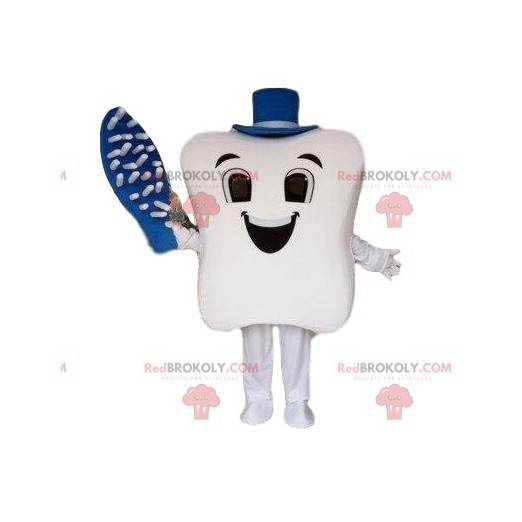Mascote dente gigante, escova de dente, mascote dentista -